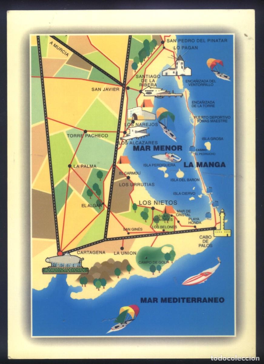 Postales: MU-0994- MURCIA. MAR MENOR. MAPA. - Foto 1