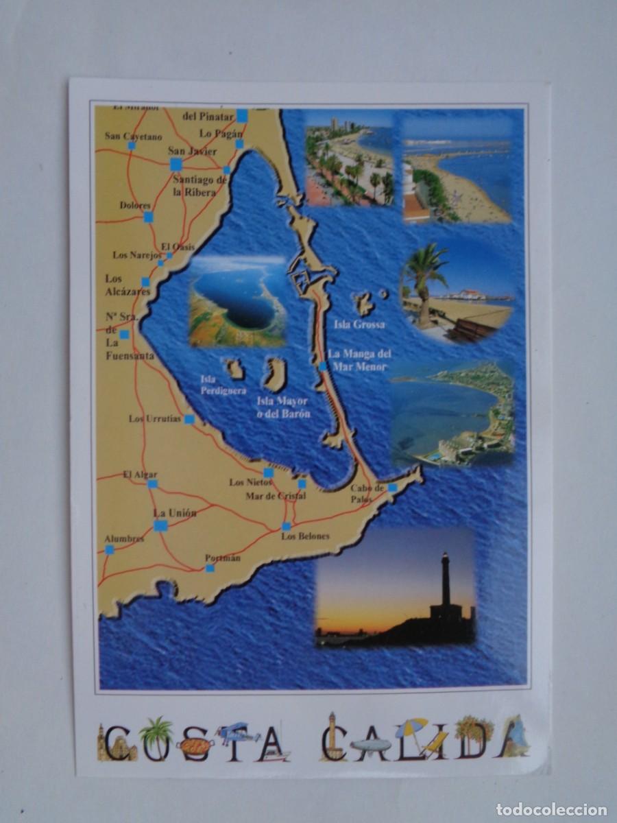 Postales: POSTAL DE COSTA CALIDA ( MURCIA ): MAPA REGIONAL - Foto 1