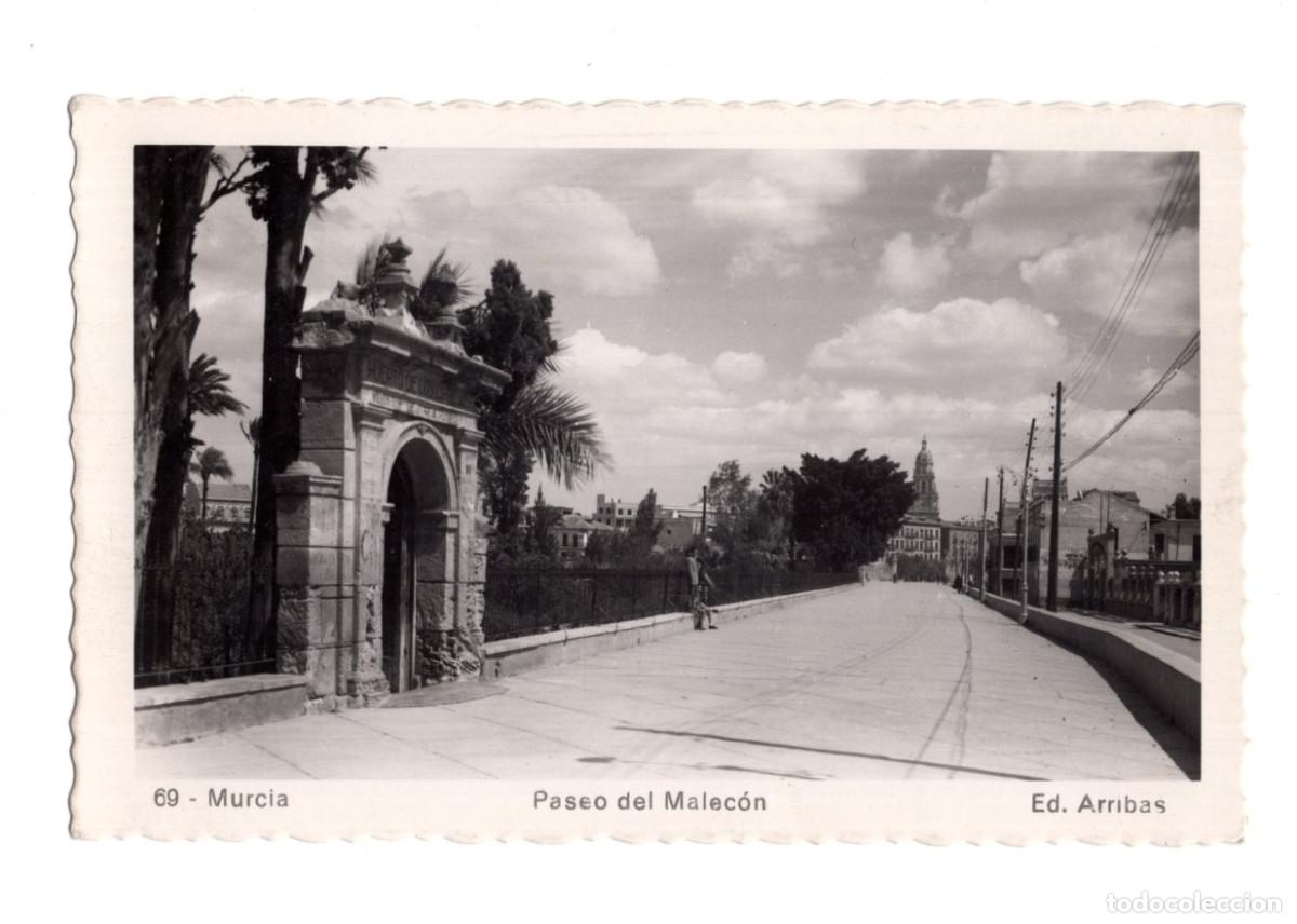 Postales: MURCIA.- PASEO DE MALEC&Oacute;N. - Foto 1