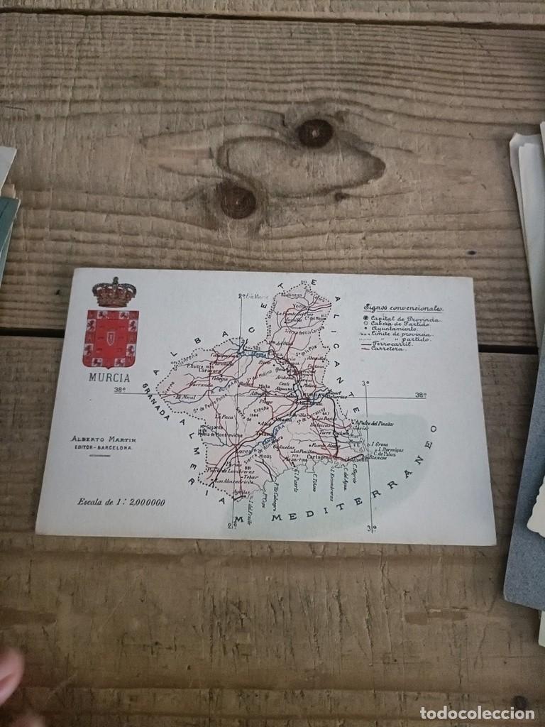 Postales: Murcia. Mapa. Postal antigua - Foto 1