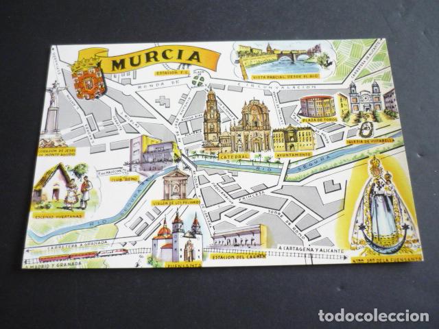 Postales: MURCIA PLANO CIUDAD POSTAL - Foto 1