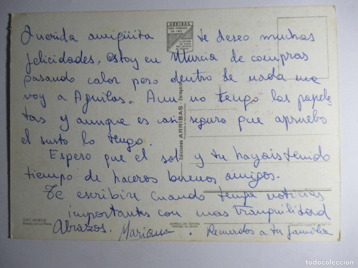 Postales: Murcia - Rueda de la &Ntilde;ora - Foto 2