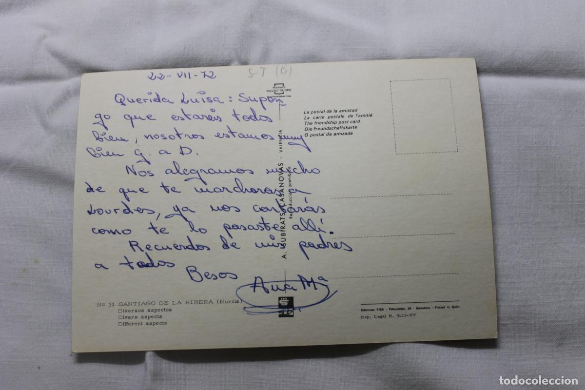 Postales: SANTIAGO DE LA RIBERA DIVERSOS ASPECTOS 1972 - Foto 2