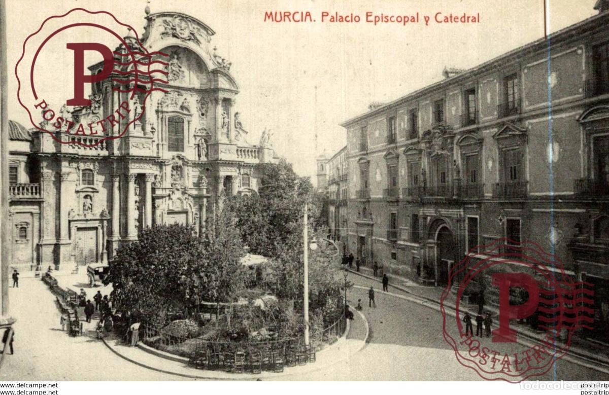 Postales: MURCIA - PALACIO EPISCOPAL Y CATEDRAL - Foto 1