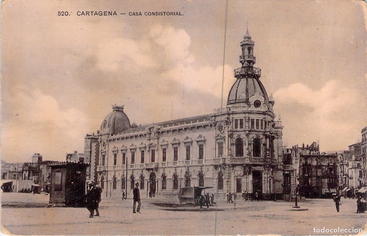 Postales: Postal de la Casa Consistorial en Cartagena, Murcia