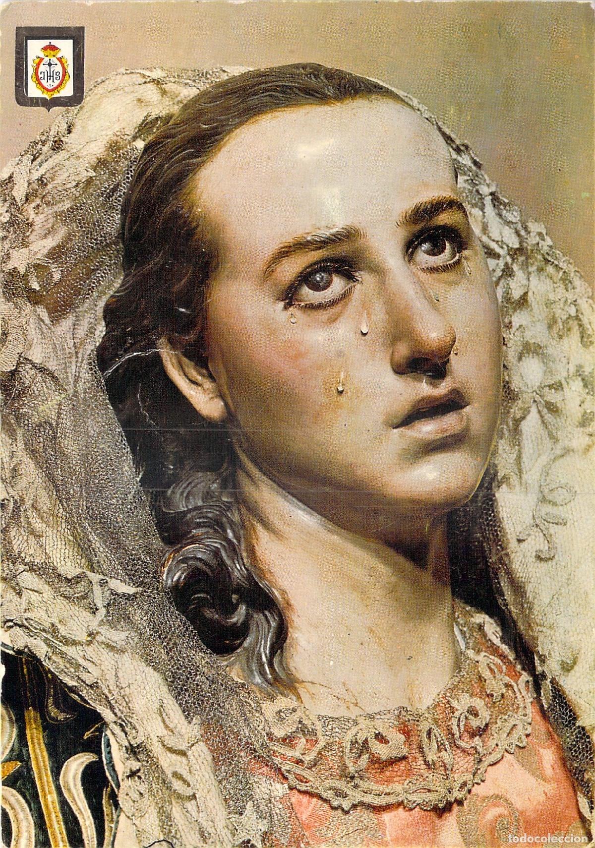 Postales: Postal Murcia Museo de Salzillo La Dolorosa Detalle Escultura