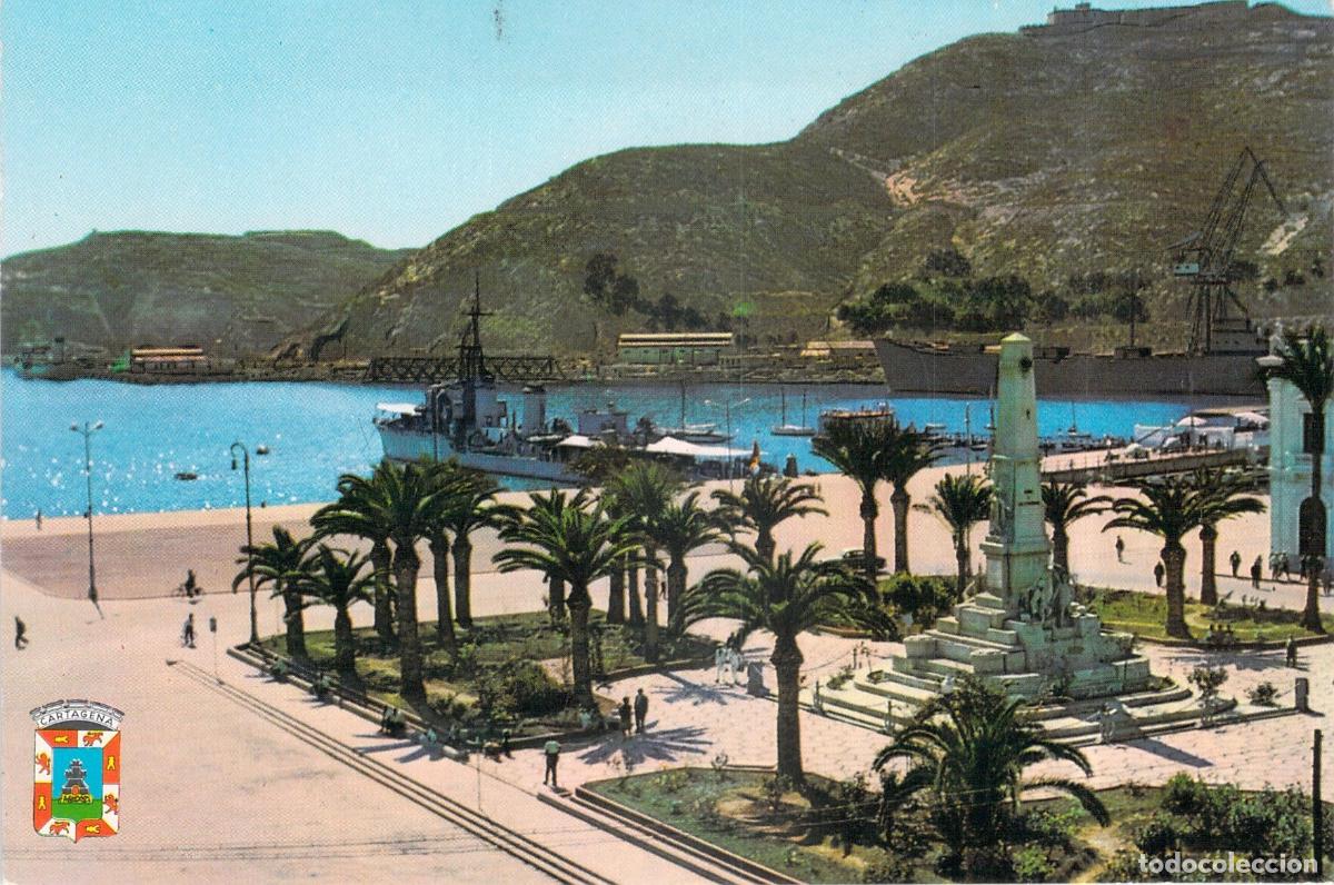 Postales: Postal de Cartagena: Monumento a los H&eacute;roes de Cavite y Puerto