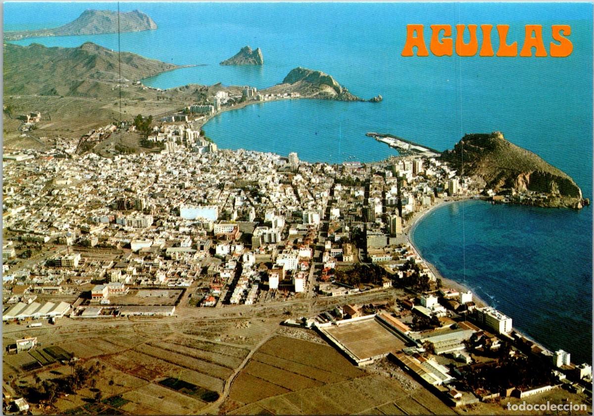 Postales: &Aacute;guilas (Murcia) - Vista a&eacute;rea - Hnos. Galiana 51 - 148x103mm - Campo de Futbol