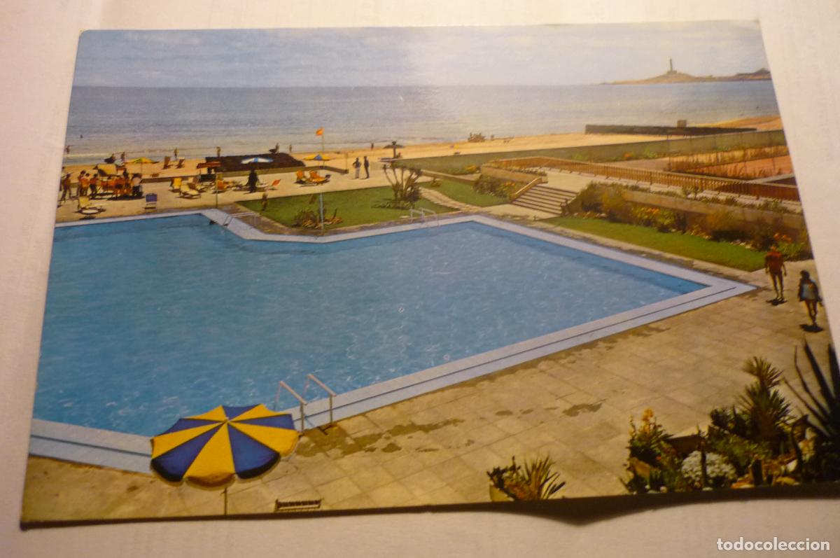 Postales: postal la manga mar menor piscina hotel entremares circulada