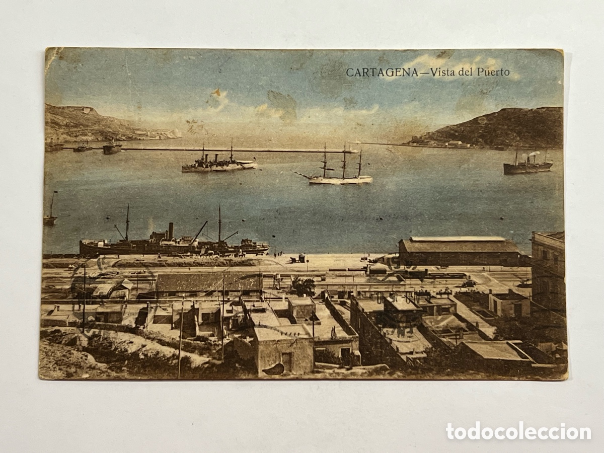 Postales: CARTAGENA. Postal Vista del Puerto.. Edicion Casau (a.1935) circulada