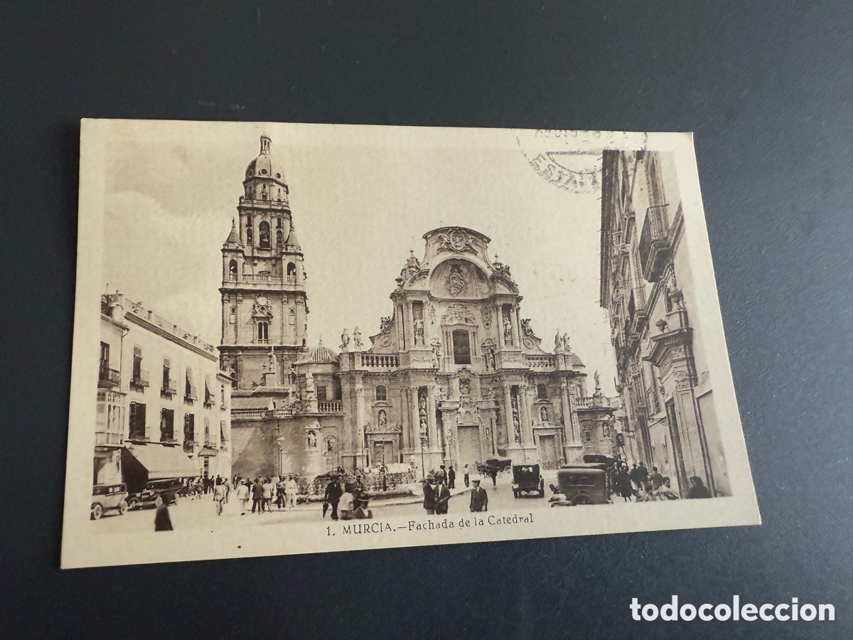 Postales: Postal MURCIA. 1- FACHADA DE LA CATEDRAL sucesores de Nogues