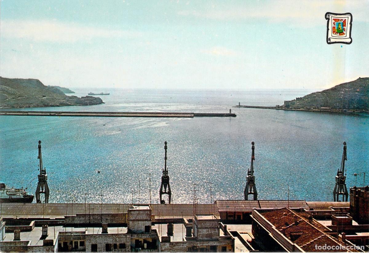 Postales: Postal de la entrada al Puerto de Cartagena, Murcia