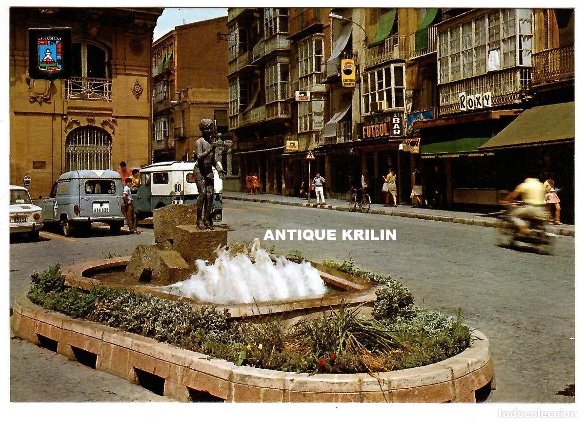 Postales: MURCIA / CARTAGENA N&ordm; 108 FUENTE Y MONUMENTO ICUE / ESCUDO DE ORO / SIN FRANQUEAR