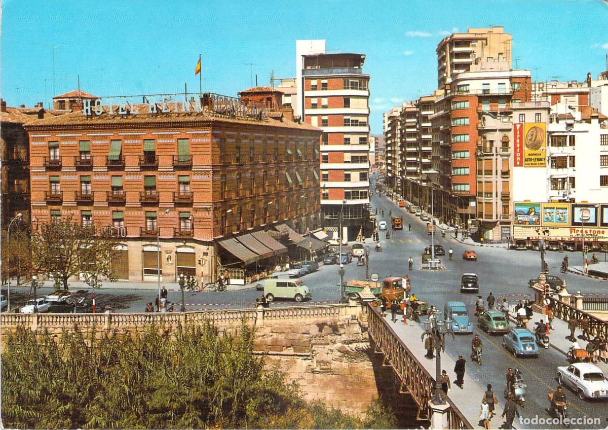 Postales: Postal de Murcia Puente Viejo y Gran V&iacute;a de Jos&eacute; Antonio