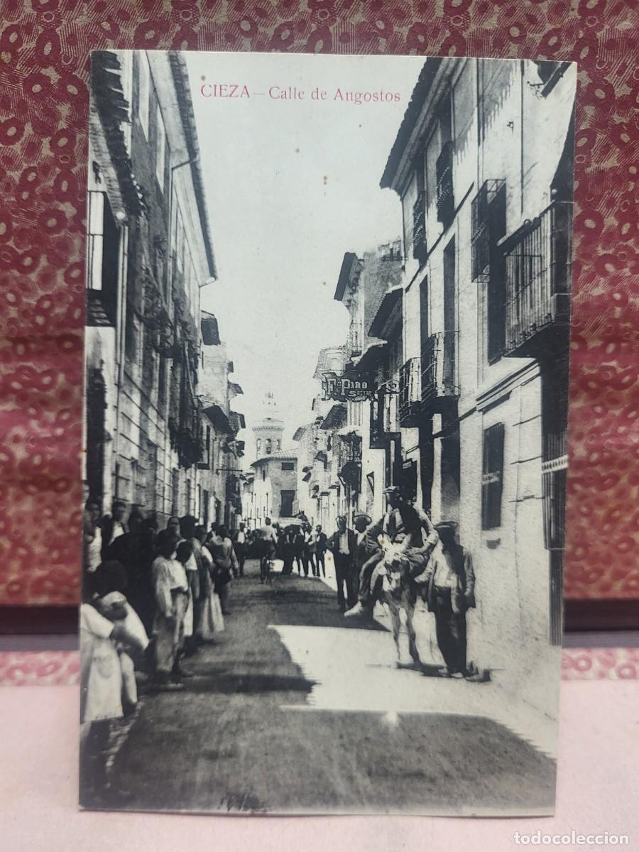 Postales: ANTIGUA POSTAL CIEZA MURCIA CALLE DE ANGOSTOS LA PUERTA DEL SOL MANUEL ANIORTE