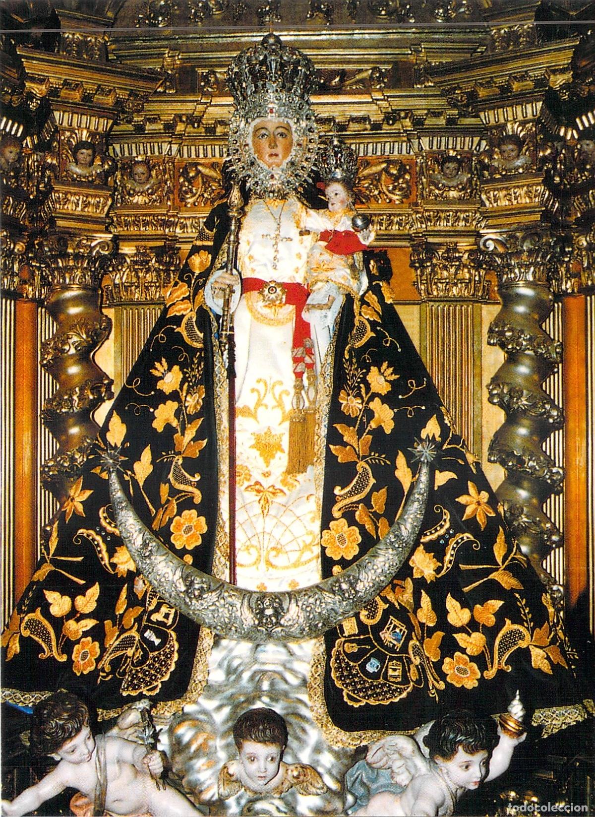 Postales: Postal de la Virgen de la Fuensanta de Murcia, Escudo de Oro