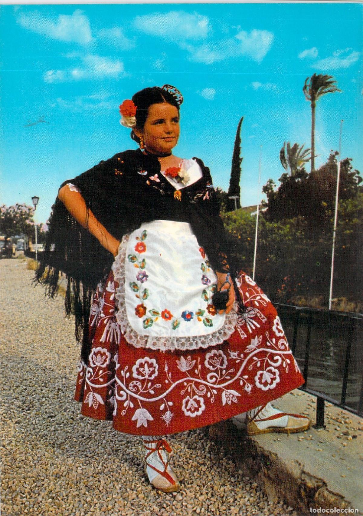 Postales: Postal Murcia Moza en Traje T&iacute;pico Museo de la Huerta