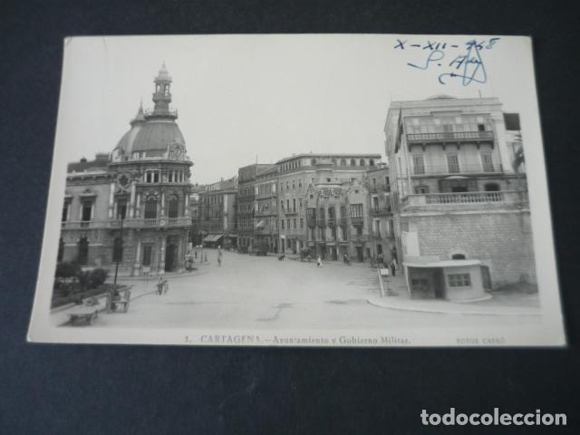 Cartes Postales: CARTAGENA MURCIA AYUNTAMIENTO Y GOBIERNO MILITAR