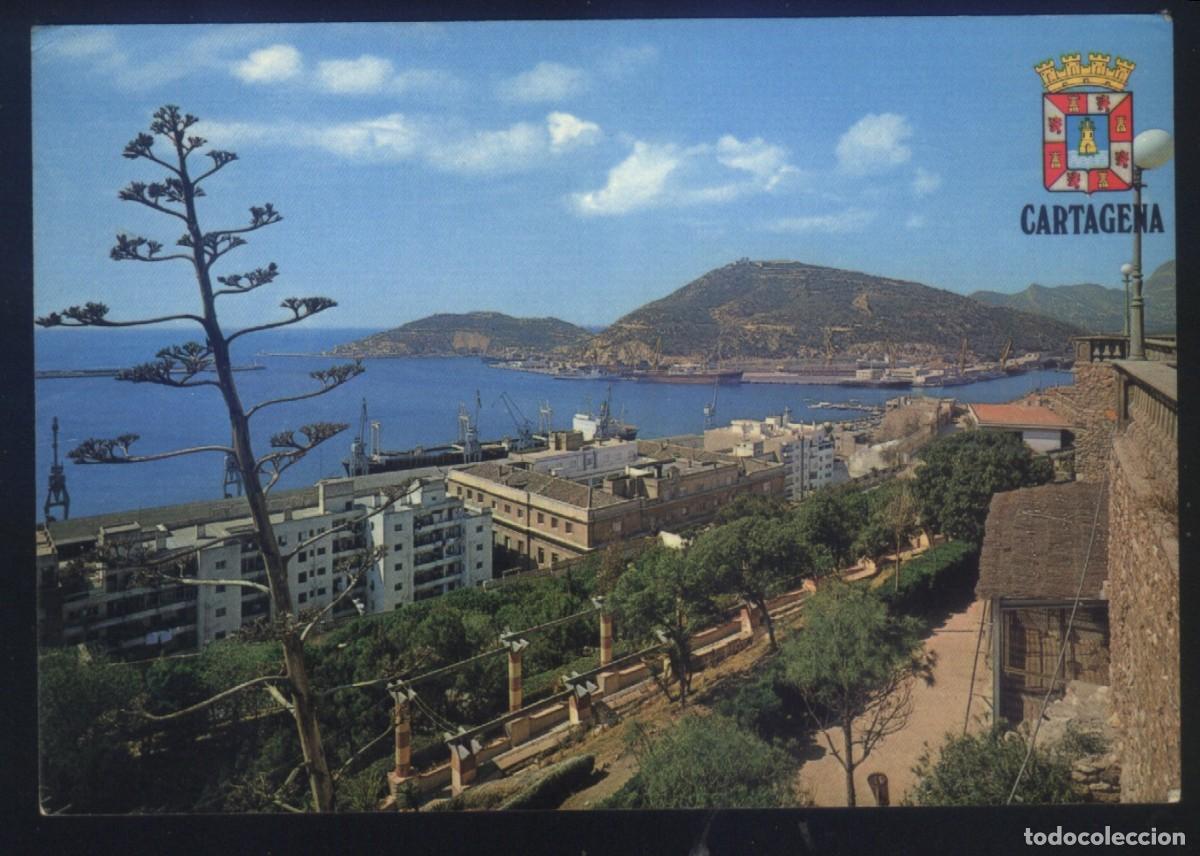 Postales: MU-1033- MURCIA. CARTAGENA. VISTA PARCIAL DEL PARQUE TORRES Y PUERTO.