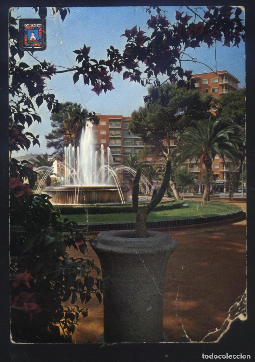Postales: MU-1039- MURCIA. CARTAGENA. PLAZA DE ESPA&Ntilde;A. FUENTE.