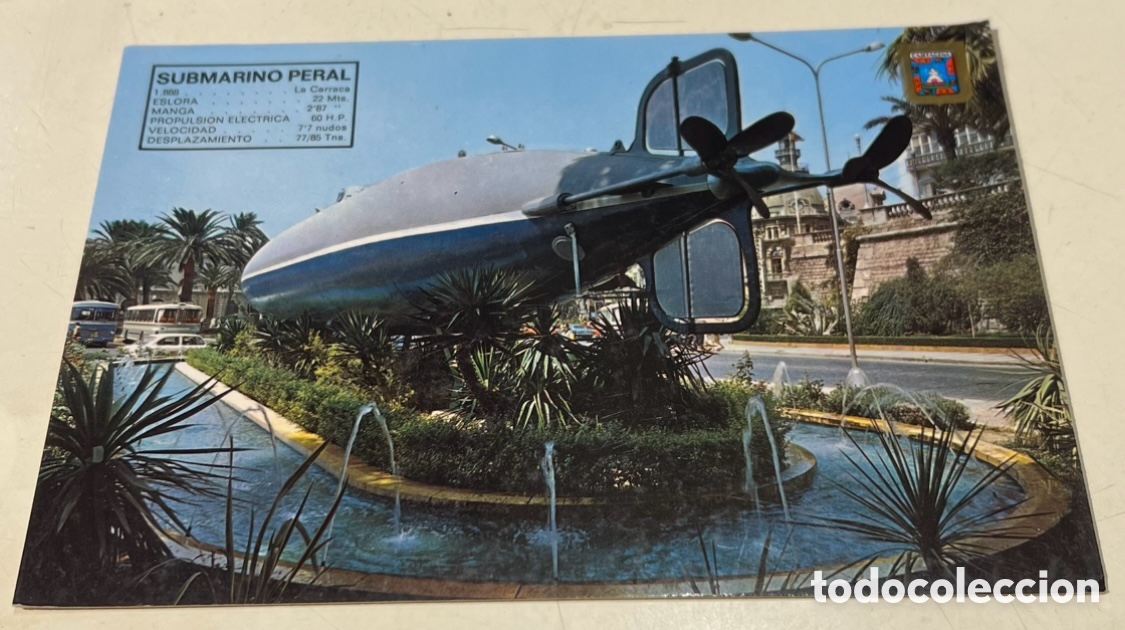 Postales: Postal. Submarino Peral. Paseo del Muelle. Cartagena. Murcia. Subirats Casanovas. A&ntilde;os 70.