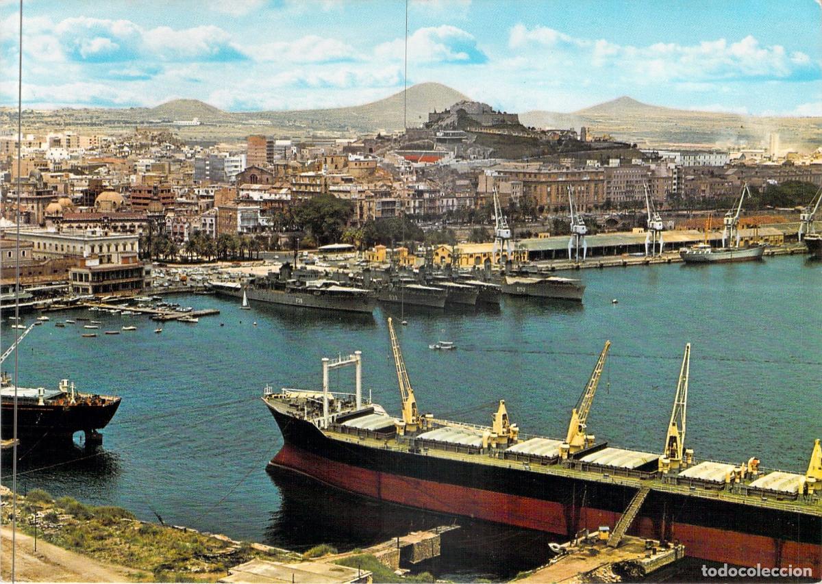 Postales: Tarjeta Postal de Cartagena Vista Parcial del Muelle y Puerto