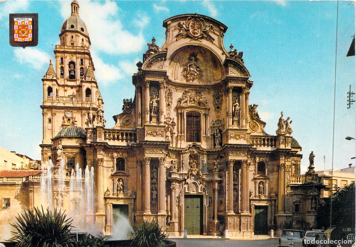Postales: Postal de la Fachada de la Catedral de Murcia, Espa&ntilde;a