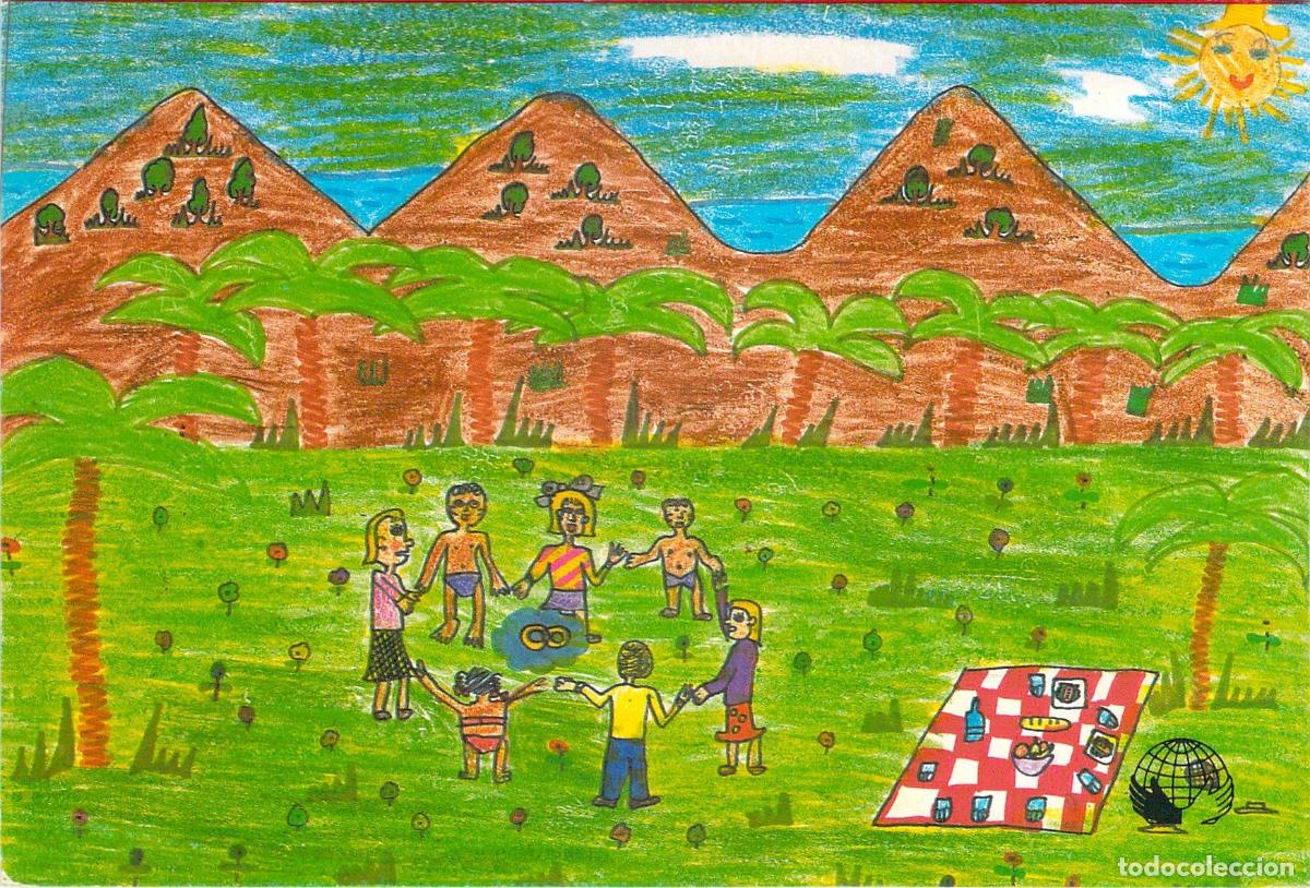 Postales: Postal Dibujo Infantil Manos Unidas Campa&ntilde;a contra el Hambre