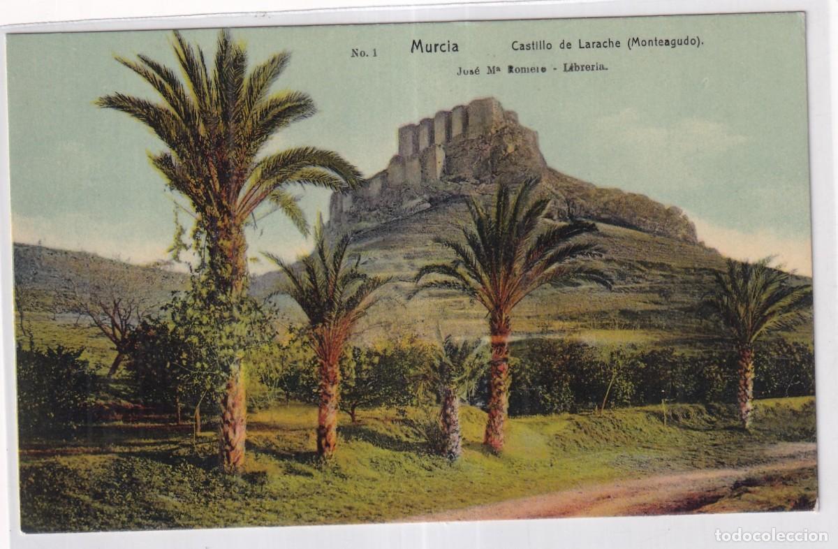 Postales: Jose Mar&iacute;a Romero Libreria. n&ordm; 1 Murcia. Castillo de Larache. Monteagudo . Sin circular.