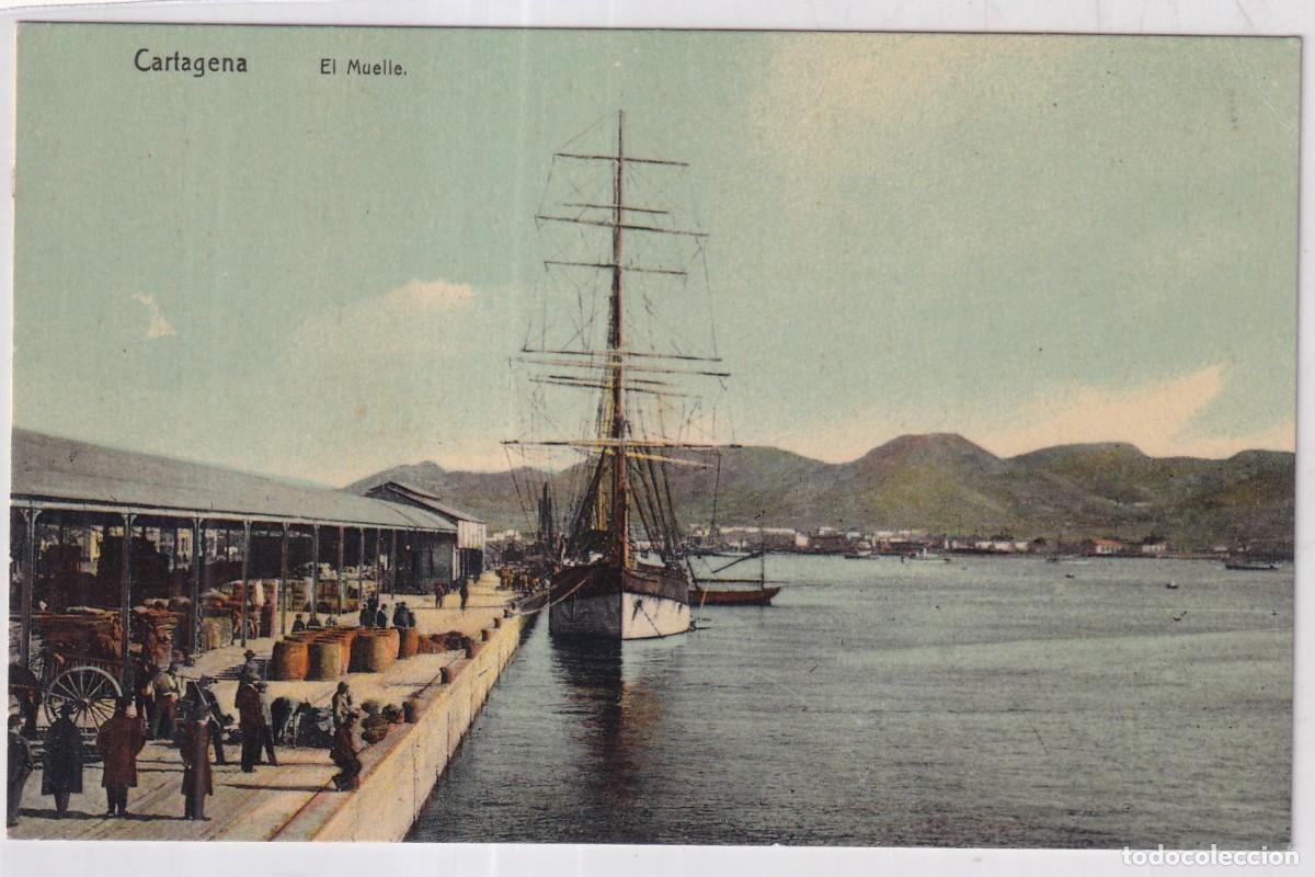 Postales: Cartagena. El Muelle. Barco . Sin circular