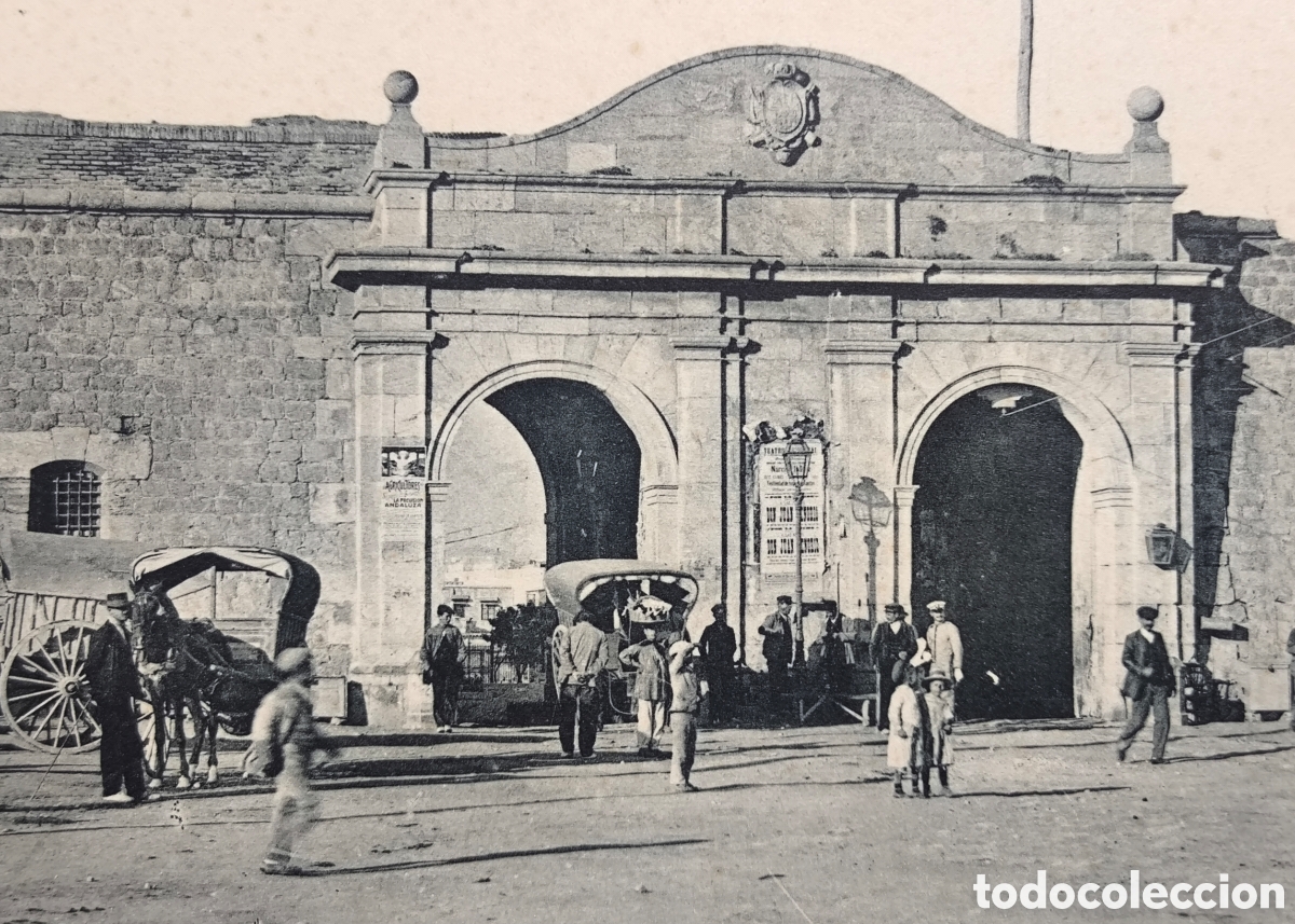 Postales: CARTAGENA PUERTA DE SAN JOS&Eacute; POSTAL ANIMADA FOTOTIPIA MURCIA C. 1920