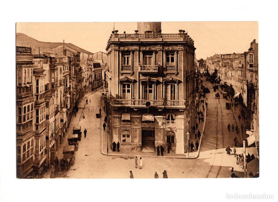 Postales: CARTAGENA.- BANCO DE ESPA&Ntilde;A. CALLE DEL CARMEN.