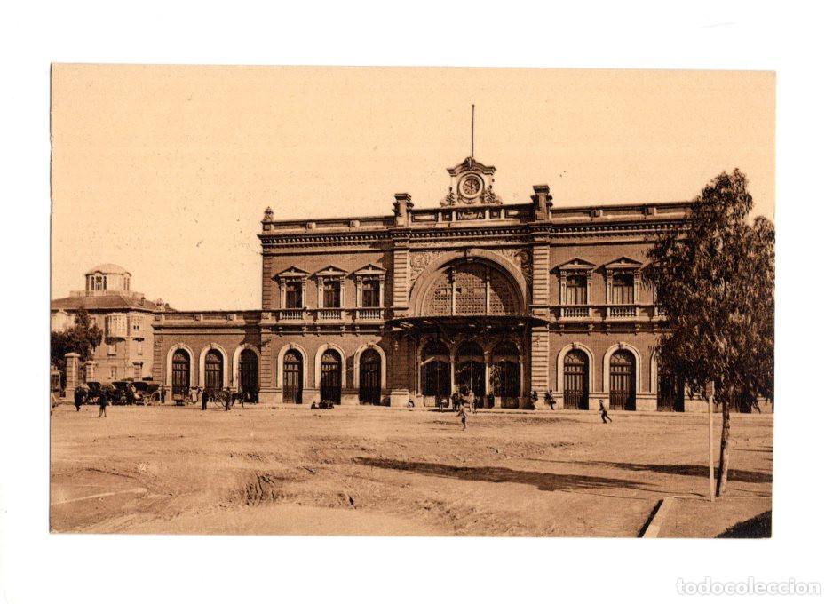 Postales: CARTAGENA.- ESTACI&Oacute;N DE M. Z. A. FERROCARRIL.