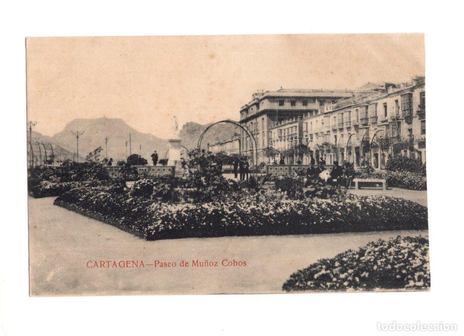 Postales: CARTAGENA.- PASEO DE MU&Ntilde;OZ COBOS.