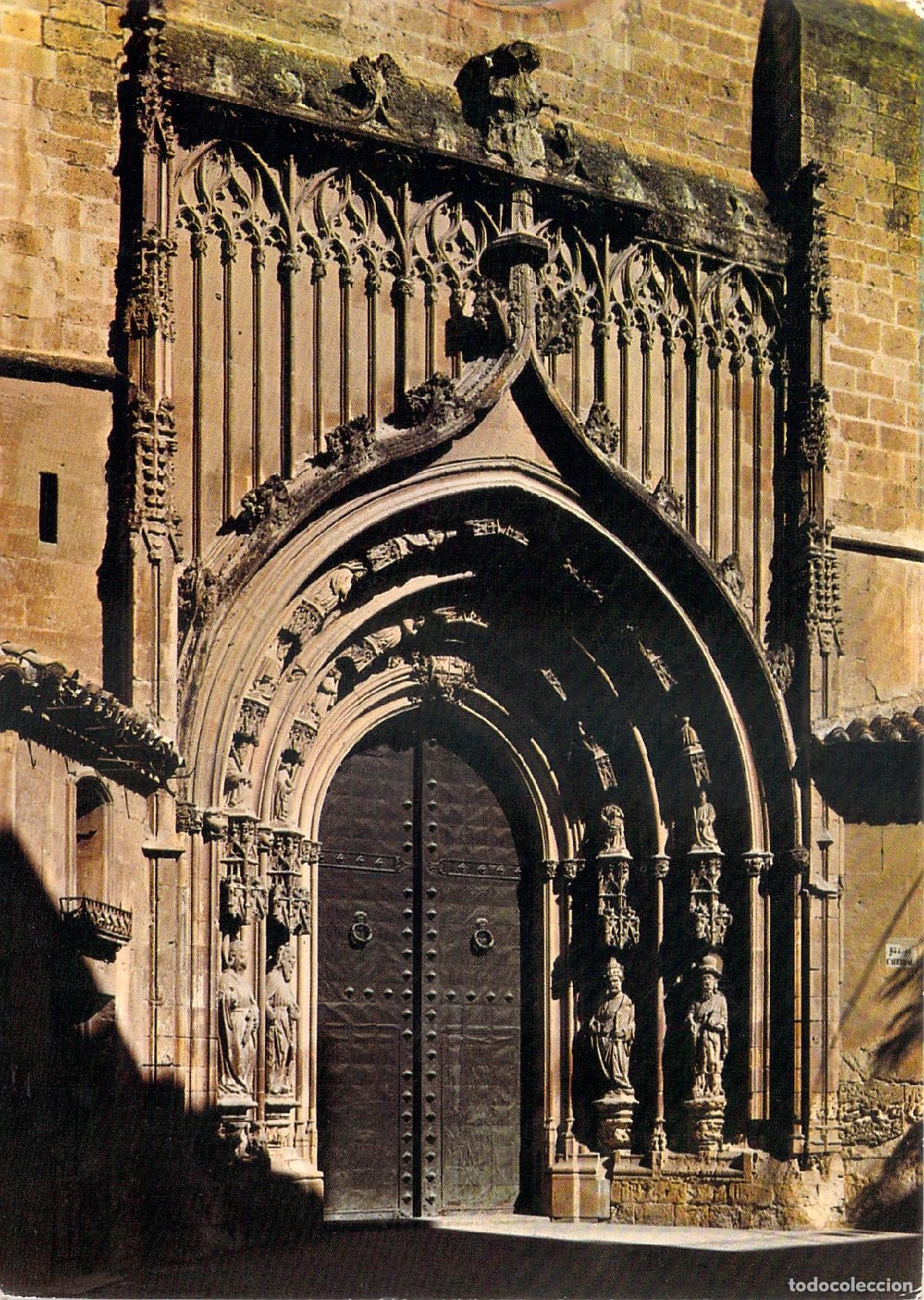 Postales: Postal de la Catedral de Murcia y Puerta de los Ap&oacute;stoles