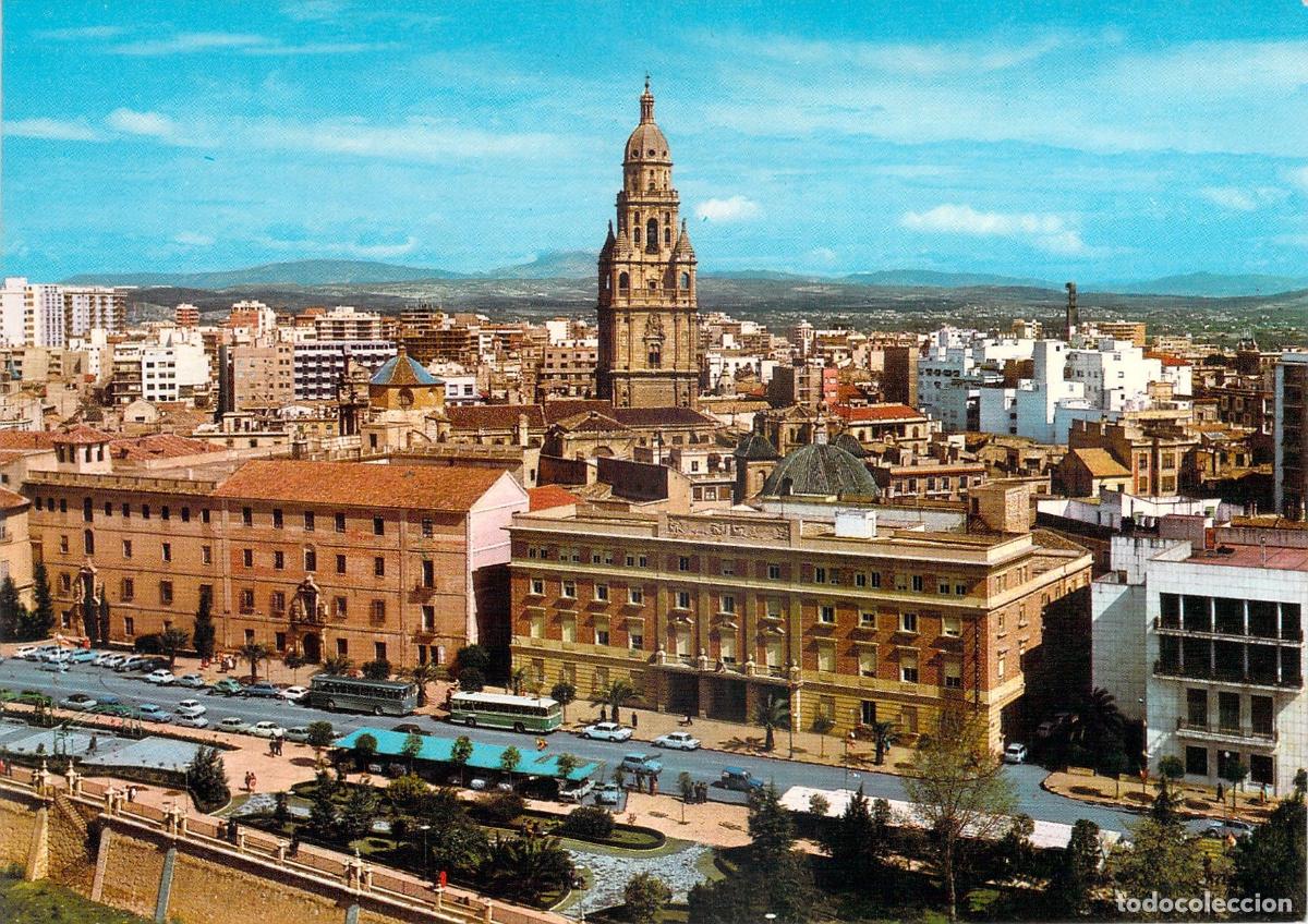 Postales: Postal de Murcia con Vista Parcial y Torre de la Catedral