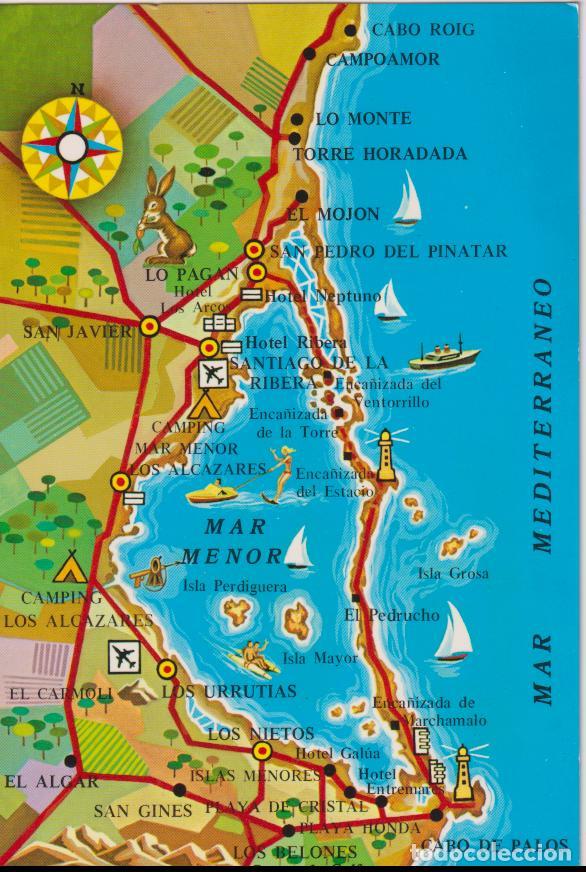 Postales: MURCIA, MAPA DEL MAR MENOR &ndash; GARCIA GARRABELLA &ndash; S/C