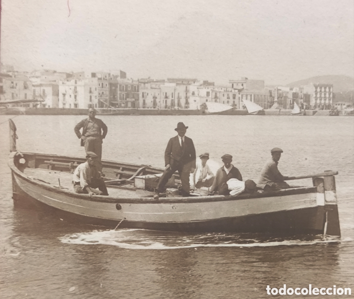 Postales: CARTAGENA EMBARCADERO PUERTO POSTAL FOTOGR&Aacute;FICA ANIMADA MURCIA C. 1910