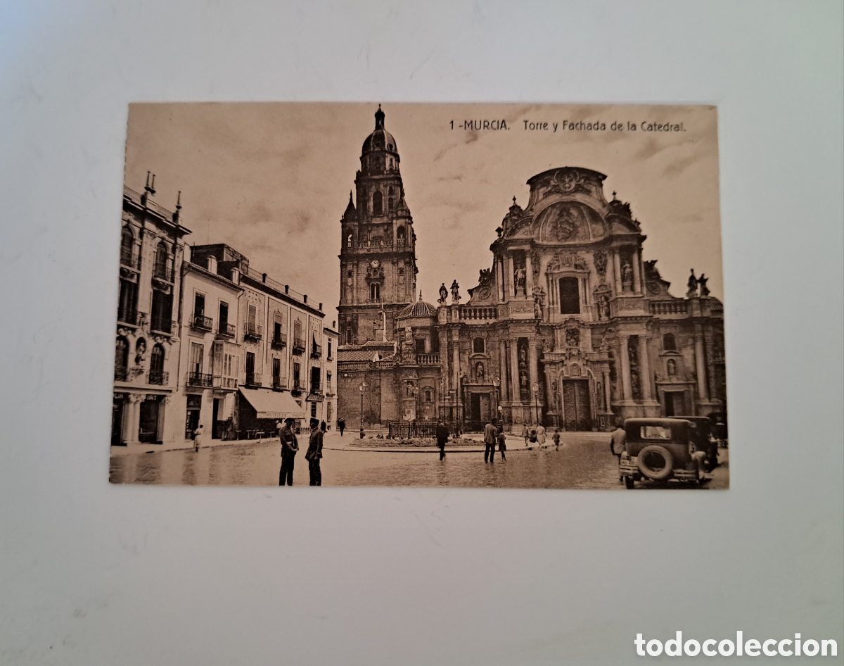Postales: Postal Murcia-Torre y fachada de la Catedral