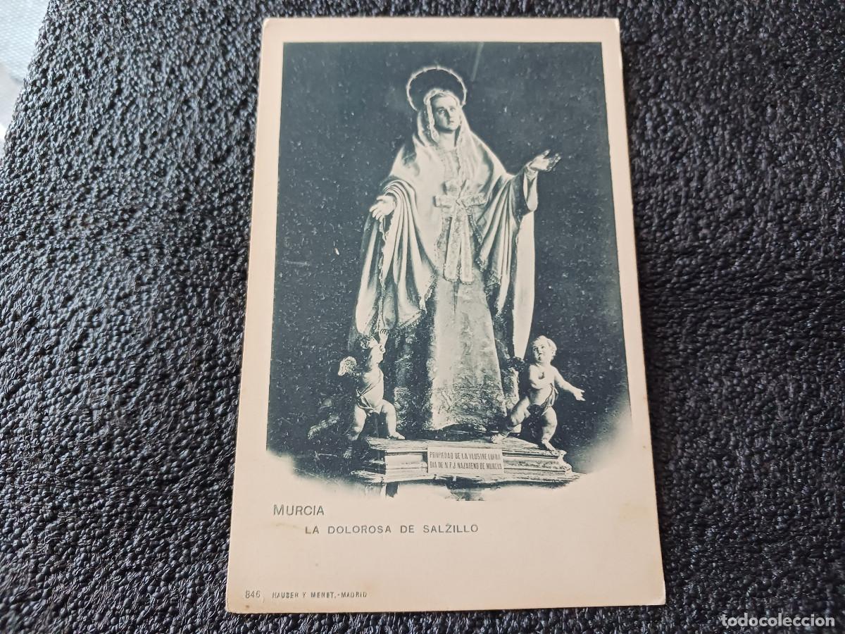Postales: la dolorosa de salzillo, murcia, 846 hausert y menet, 14 x 9 cm. aprox.