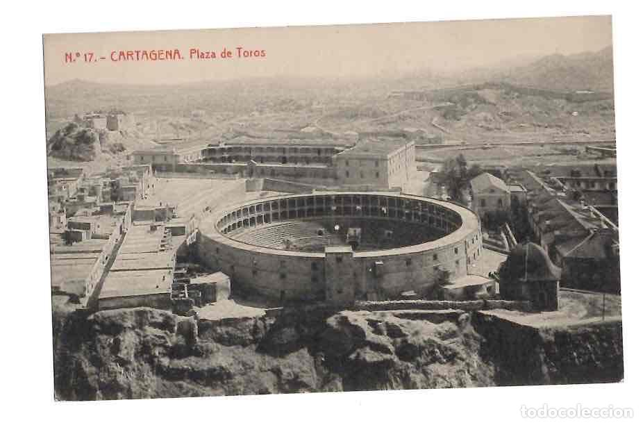 Postales: TARJETA POSTAL CARTAGENA N&ordm; 17 PLAZA DE TOROS. FOTOTIPIA THOMAS