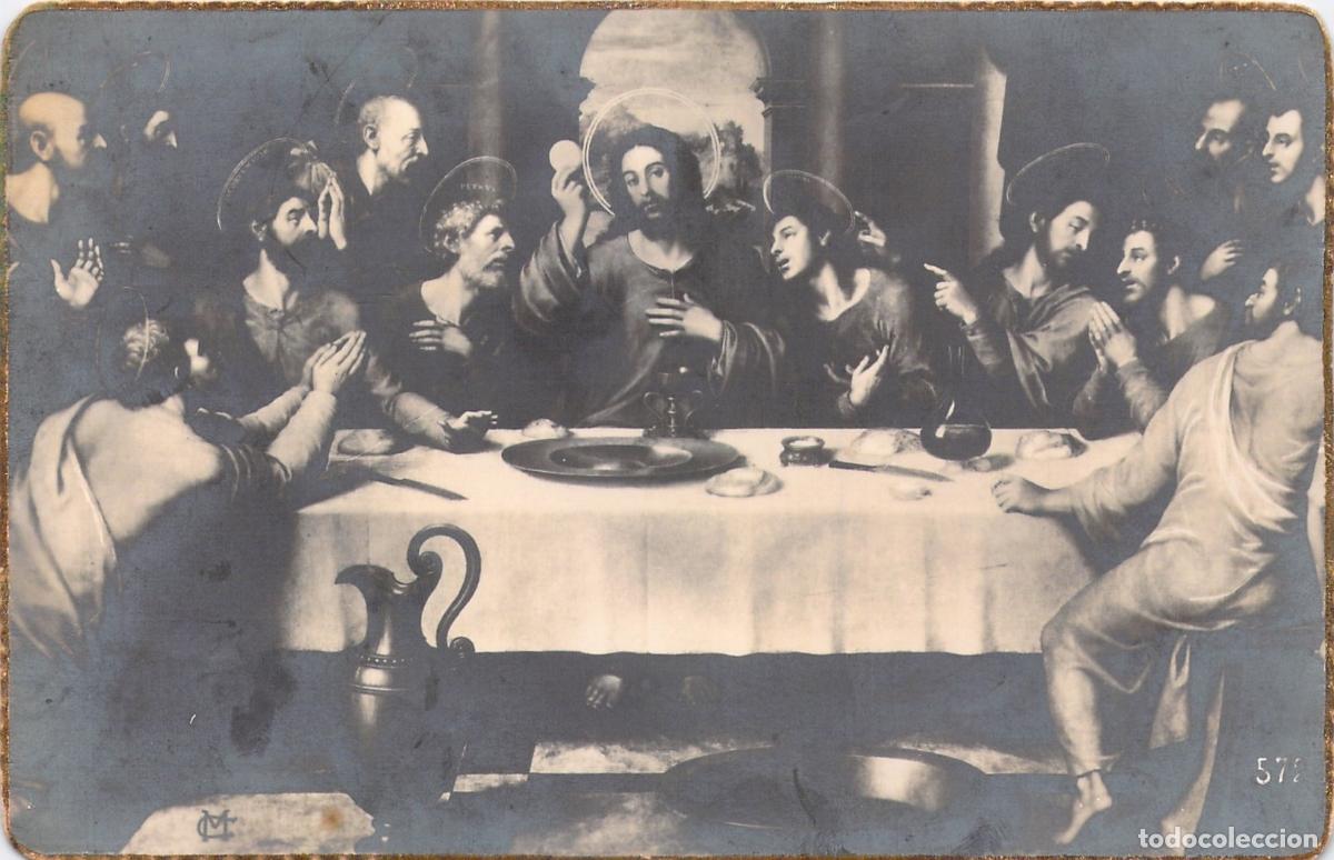 Postales: Postal de la &Uacute;ltima Cena de Juan de Juanes, Arte Religioso