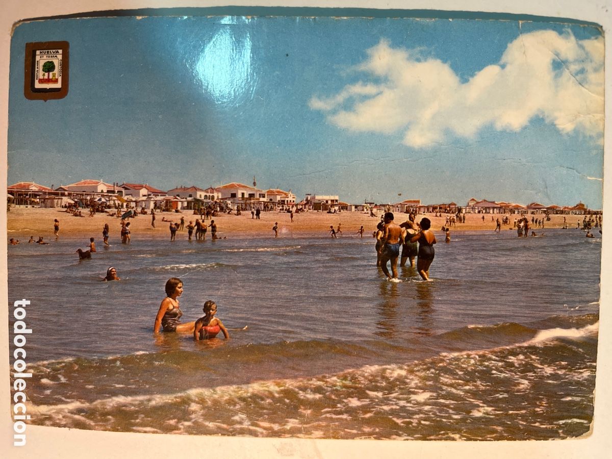 Postales: POSTAL. Huelva. Playa de Punta Umbr&iacute;a.