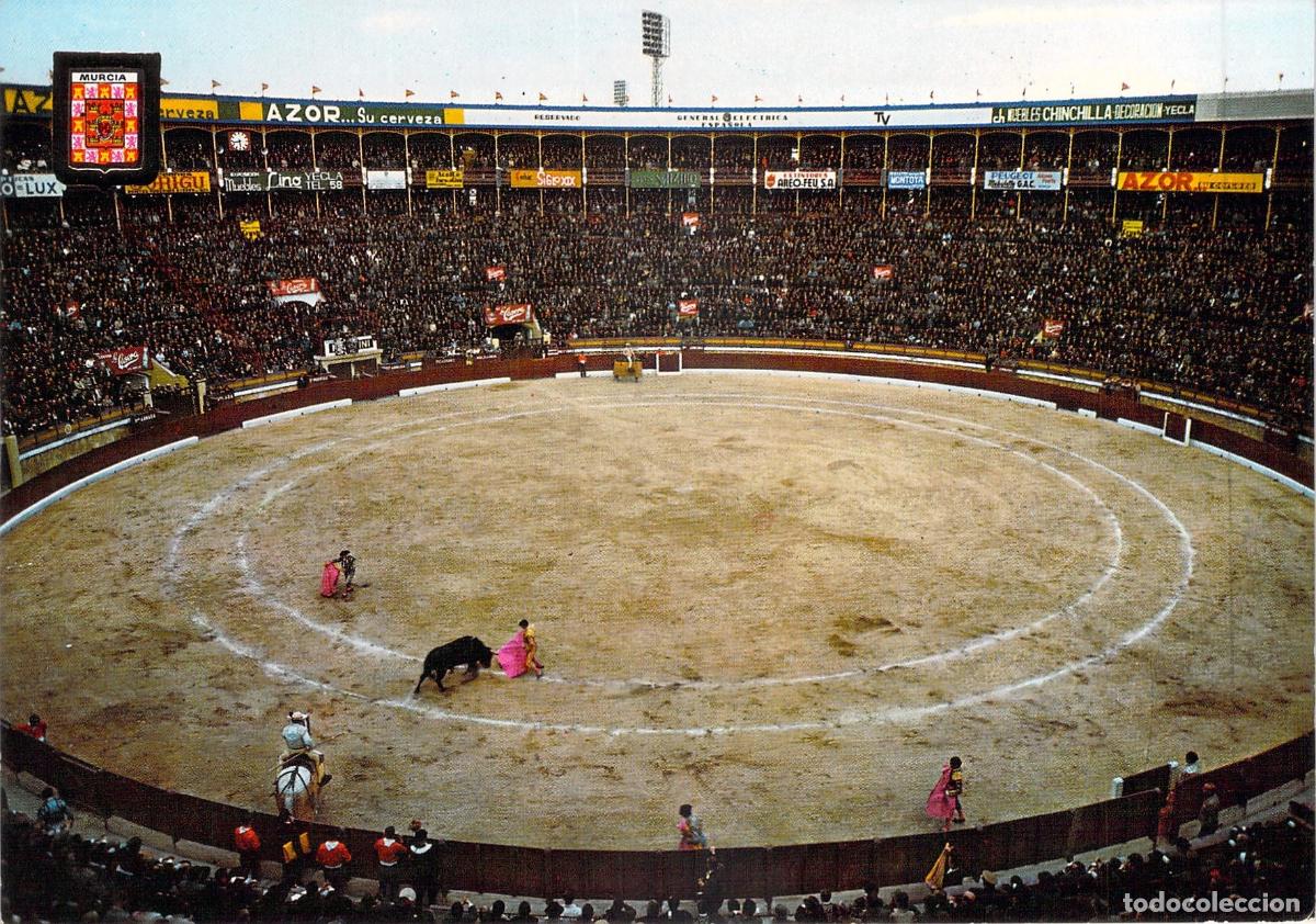 Postales: Postal de la Plaza de Toros de Murcia, Ruedo y Corrida