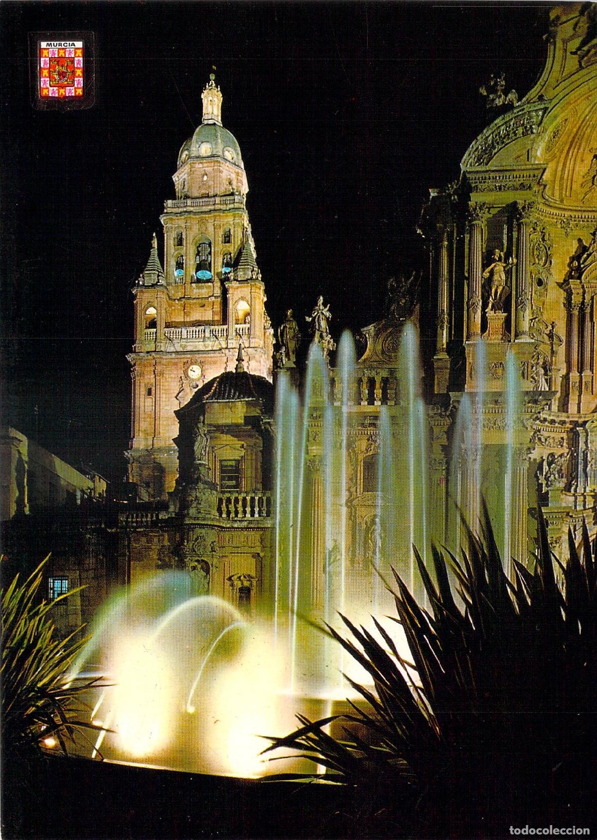 Postales: Postal de la Catedral y Plaza Cardenal Belluga en Murcia