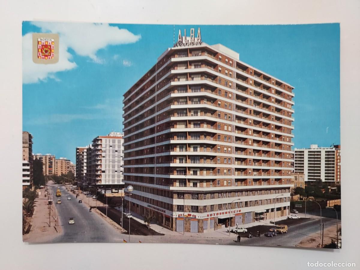 Postales: POSTAL MURCIA AVENIDA MINISTRO SOLIS. SIN CIRCULAR. 1969. EDIFICIO ALBA