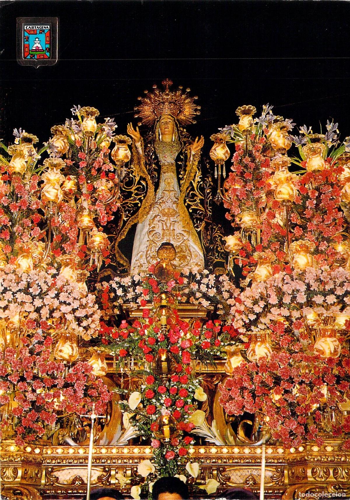 Postales: Postal Semana Santa Cartagena Virgen de la Soledad Marrajos