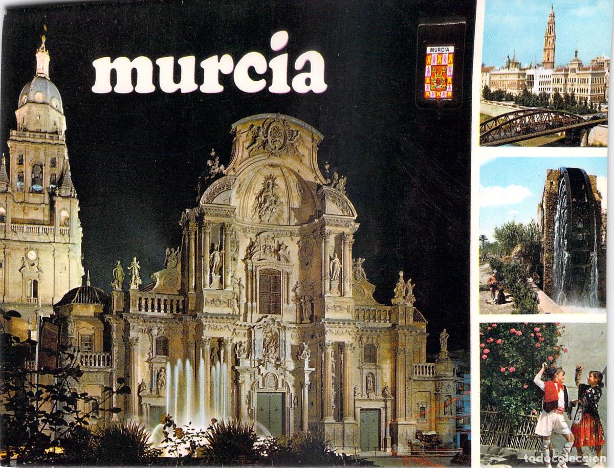 Postales: Postal de Murcia, Fachada de la Catedral y Vistas de la Ciudad