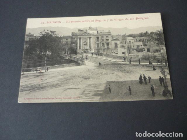 Postales: MURCIA EL PUENTE SOBRE EL SEGURA Y LA VIRGEN DE LOS PELIGROS