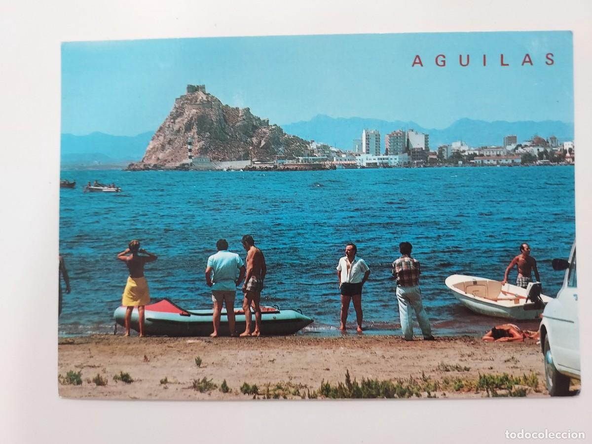 Cartes Postales: POSTAL AGUILAS. 1977. ESCRITA. MURCIA. FOTO TOMAS. (PLAYA PONIENTE LA COLONIA, BARCAS)